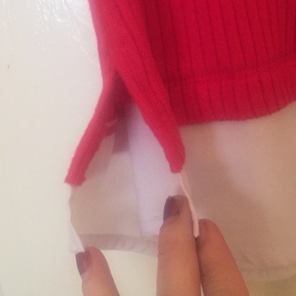 NWT - Pink and white layered look collared top - Picture 4 of 5